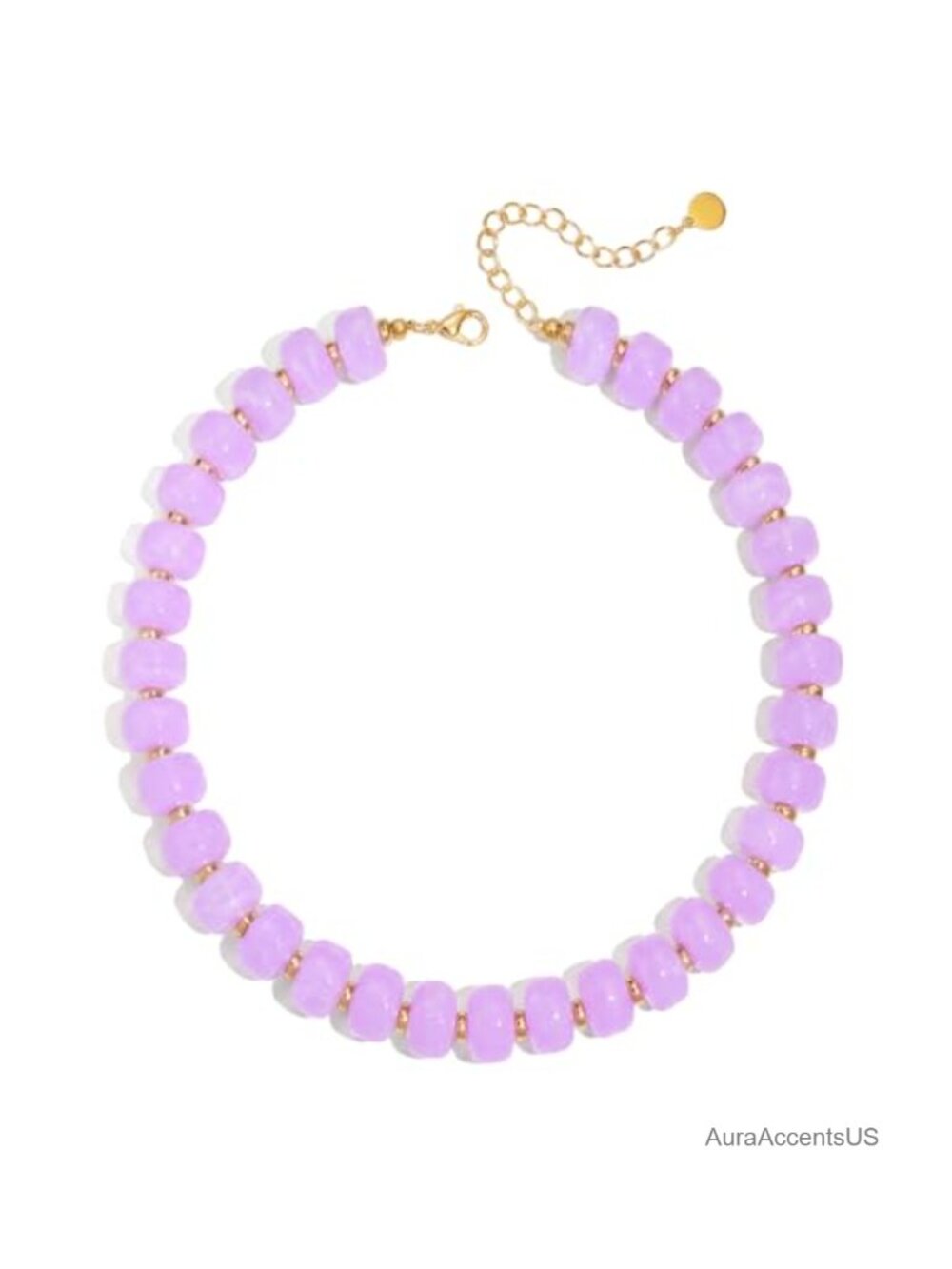 Chunky Resin Bead Necklace for Women Boho Statement Jewelry